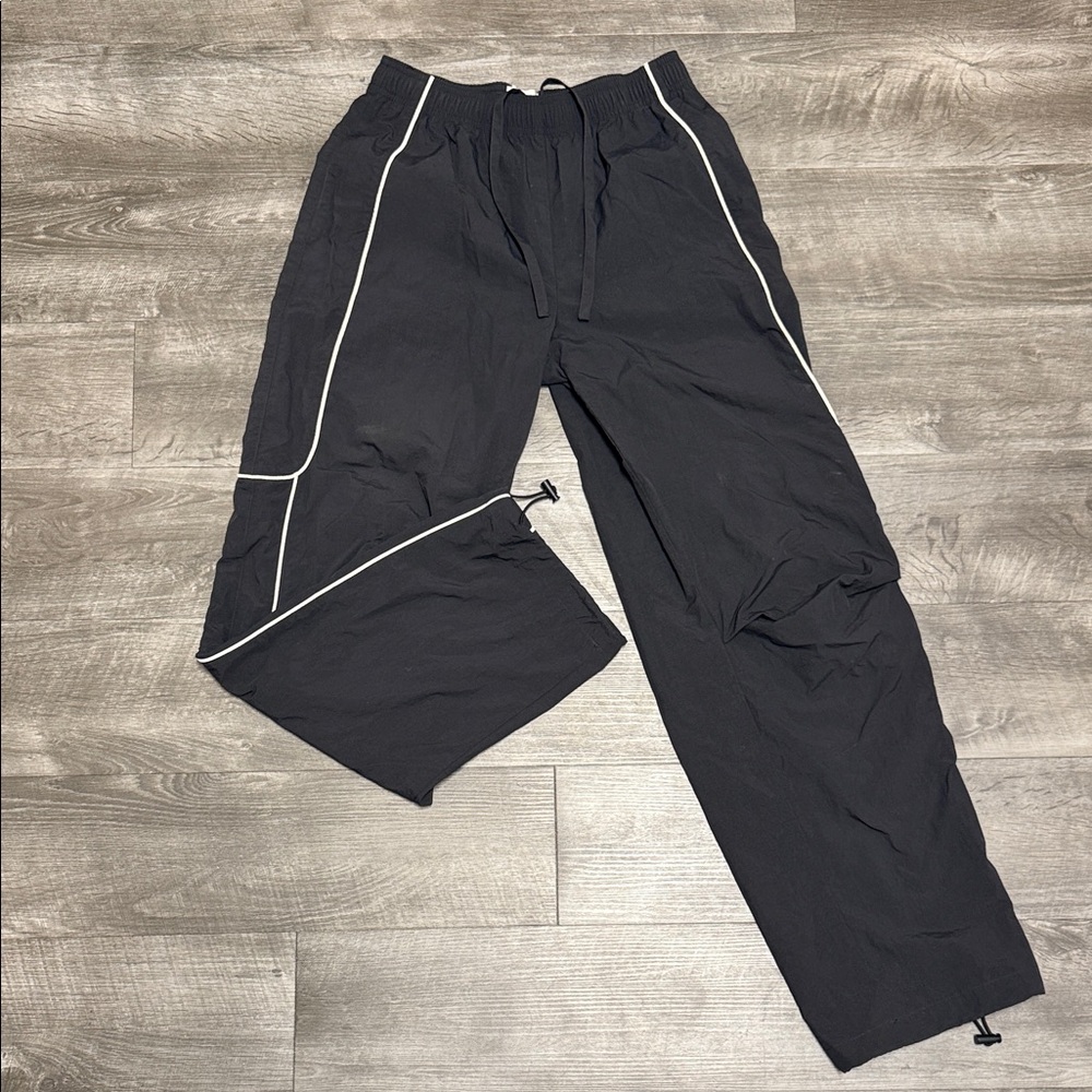 BDG Black Joggers with White Accents